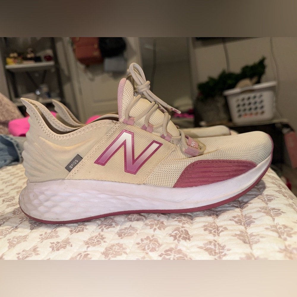 New Balance Limited Edition Figs Breast Cancer  Awareness Cream & Pink Sneakers